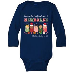 Presents Postpartum & Newborns Mother Baby Nurse Christmas Baby Long Sleeve Bodysuit