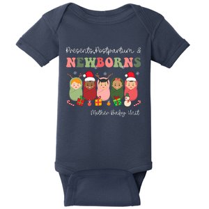 Presents Postpartum & Newborns Mother Baby Nurse Christmas Baby Bodysuit