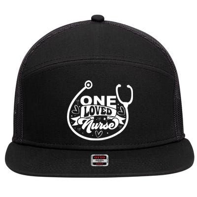 One Loved Nurse 7 Panel Mesh Trucker Snapback Hat