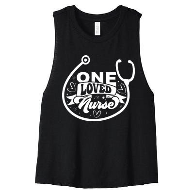 One Loved Nurse Women's Racerback Cropped Tank