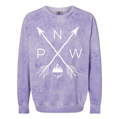 Pnw Pacific Northwest Cool Pnw Colorblast Crewneck Sweatshirt