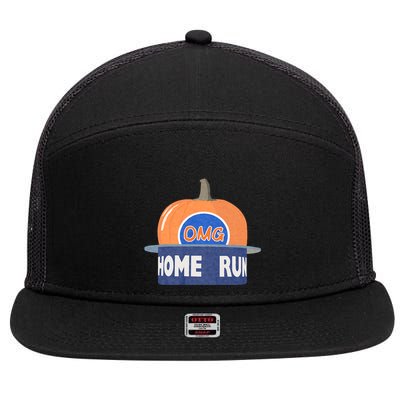Playoff Pumpkin New York Omg 7 Panel Mesh Trucker Snapback Hat