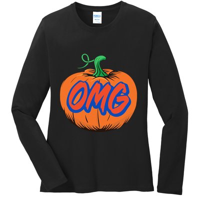 Playoff Pumpkin New York Omg Ladies Long Sleeve Shirt