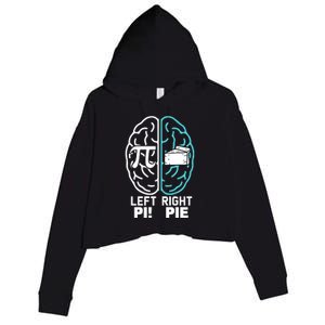 Left Right Funny Pi Day Crop Fleece Hoodie