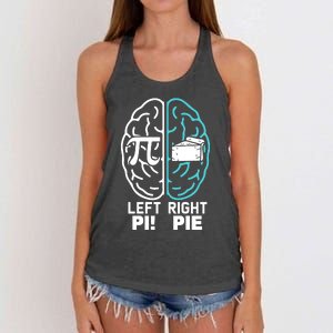 Left Right Funny Pi Day Women's Knotted Racerback Tank