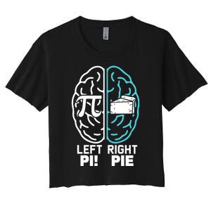 Left Right Funny Pi Day Women's Crop Top Tee