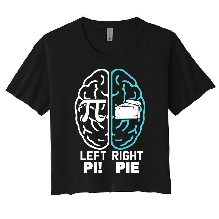 Left Right Funny Pi Day Women's Crop Top Tee