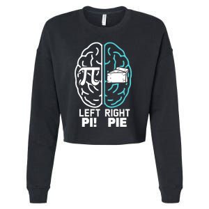 Left Right Funny Pi Day Cropped Pullover Crew