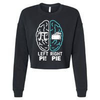 Left Right Funny Pi Day Cropped Pullover Crew