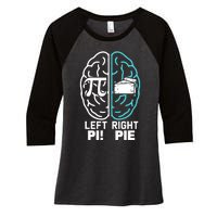 Left Right Funny Pi Day Women's Tri-Blend 3/4-Sleeve Raglan Shirt