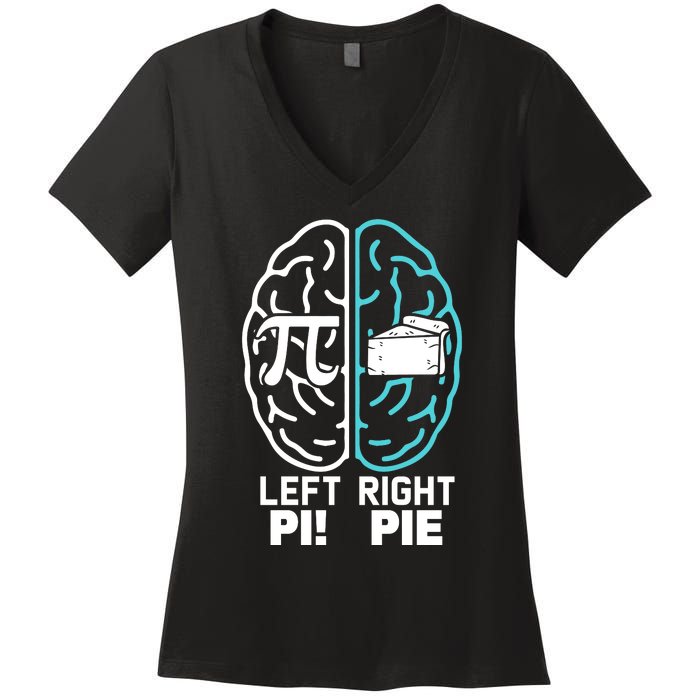 Left Right Funny Pi Day Women's V-Neck T-Shirt