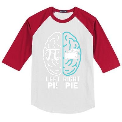 Left Right Funny Pi Day Kids Colorblock Raglan Jersey