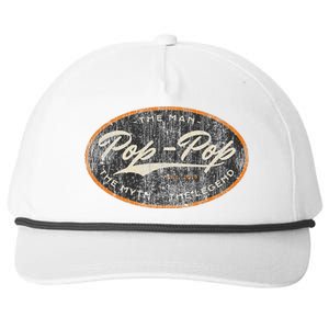 Pop Pop New Grandpa Est. 2024 The Man Myth Legend Snapback Five-Panel Rope Hat