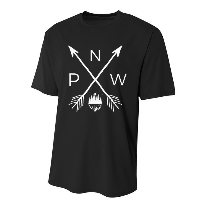 Pnw Pacific Northwest Cool Pnw Youth Performance Sprint T-Shirt