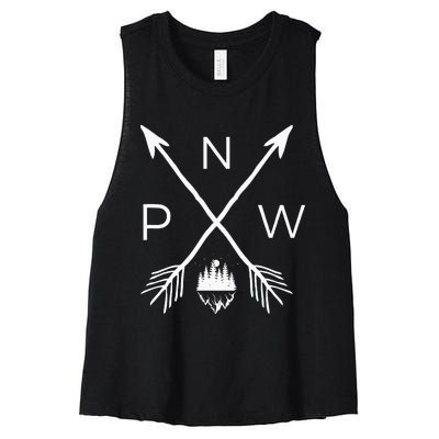 Pnw Pacific Northwest Cool Pnw Women's Racerback Cropped Tank