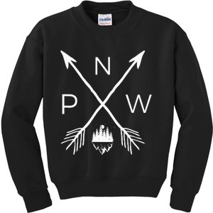 Pnw Pacific Northwest Cool Pnw Kids Sweatshirt