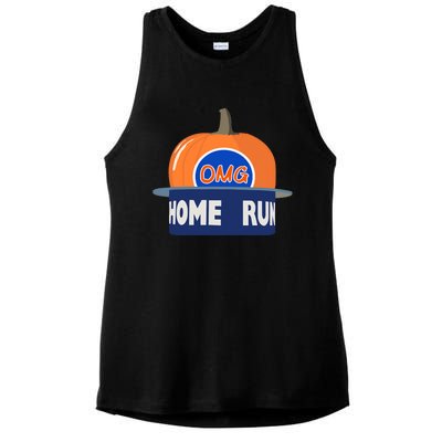 Playoff Pumpkin New York Omg Ladies PosiCharge Tri-Blend Wicking Tank