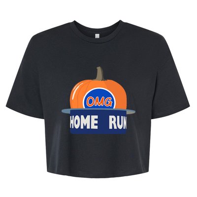 Playoff Pumpkin New York Omg Bella+Canvas Jersey Crop Tee