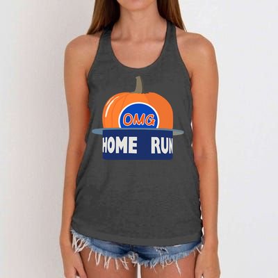 Playoff Pumpkin New York Omg Women's Knotted Racerback Tank