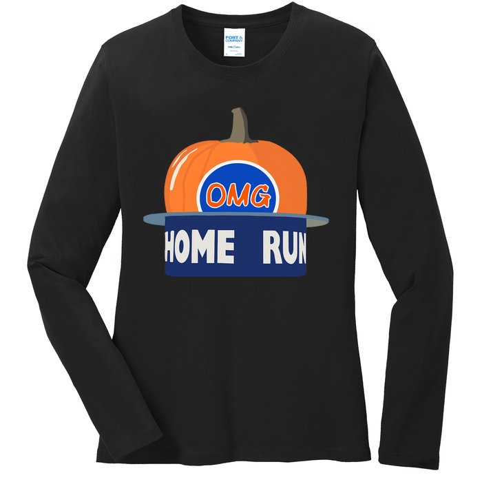 Playoff Pumpkin New York Omg Ladies Long Sleeve Shirt