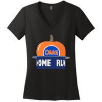 Playoff Pumpkin New York Omg Women's V-Neck T-Shirt