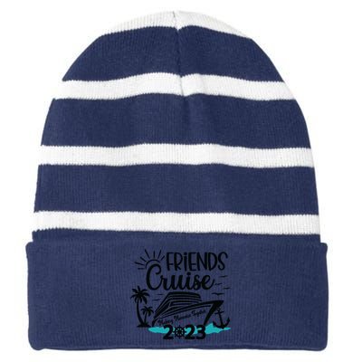 PNGForCricutSilhouette Striped Beanie with Solid Band