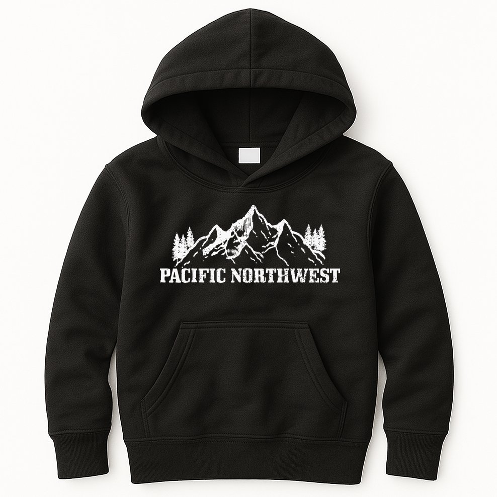 PNW Pacific Northwest Vintage Oregon Washington Gift Kids Hoodie