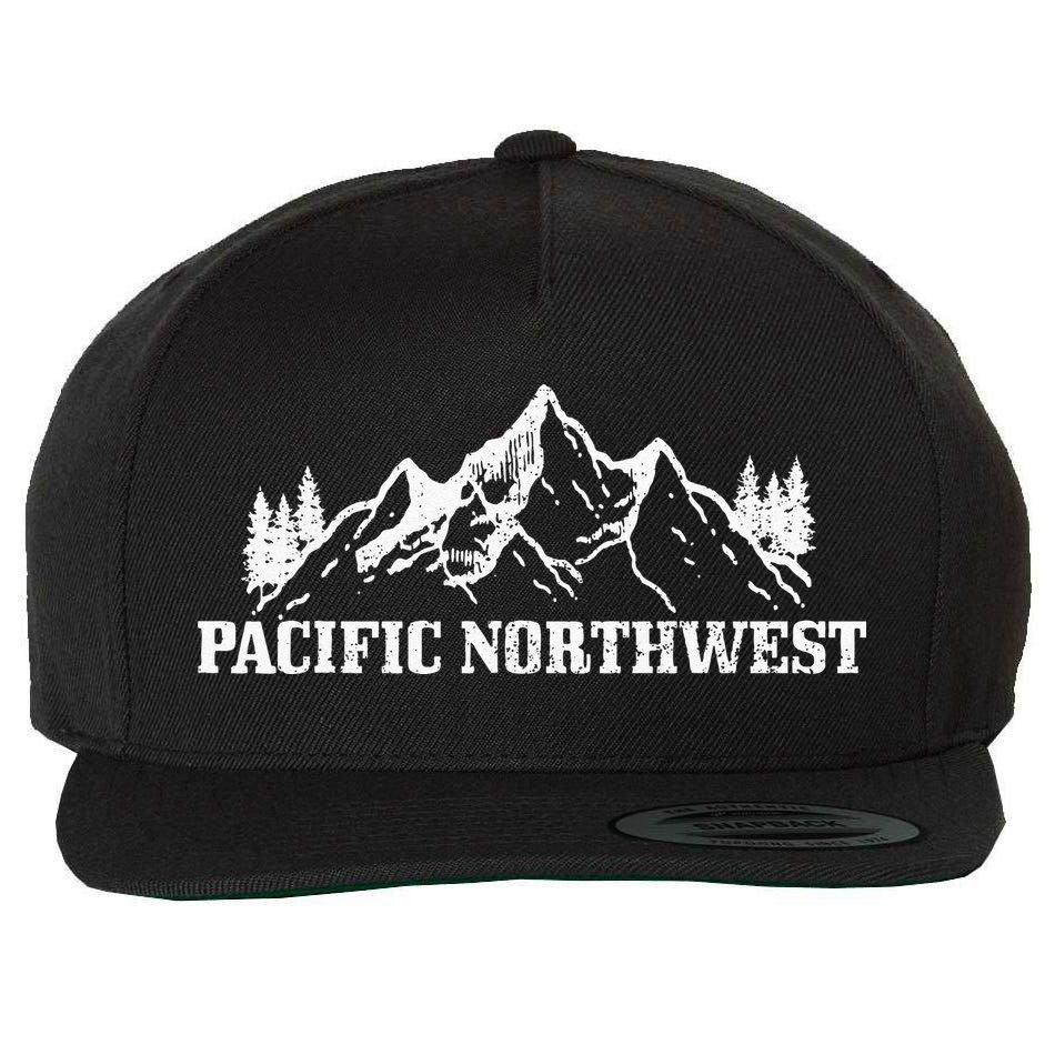 PNW Pacific Northwest Vintage Oregon Washington Gift Wool Snapback Cap