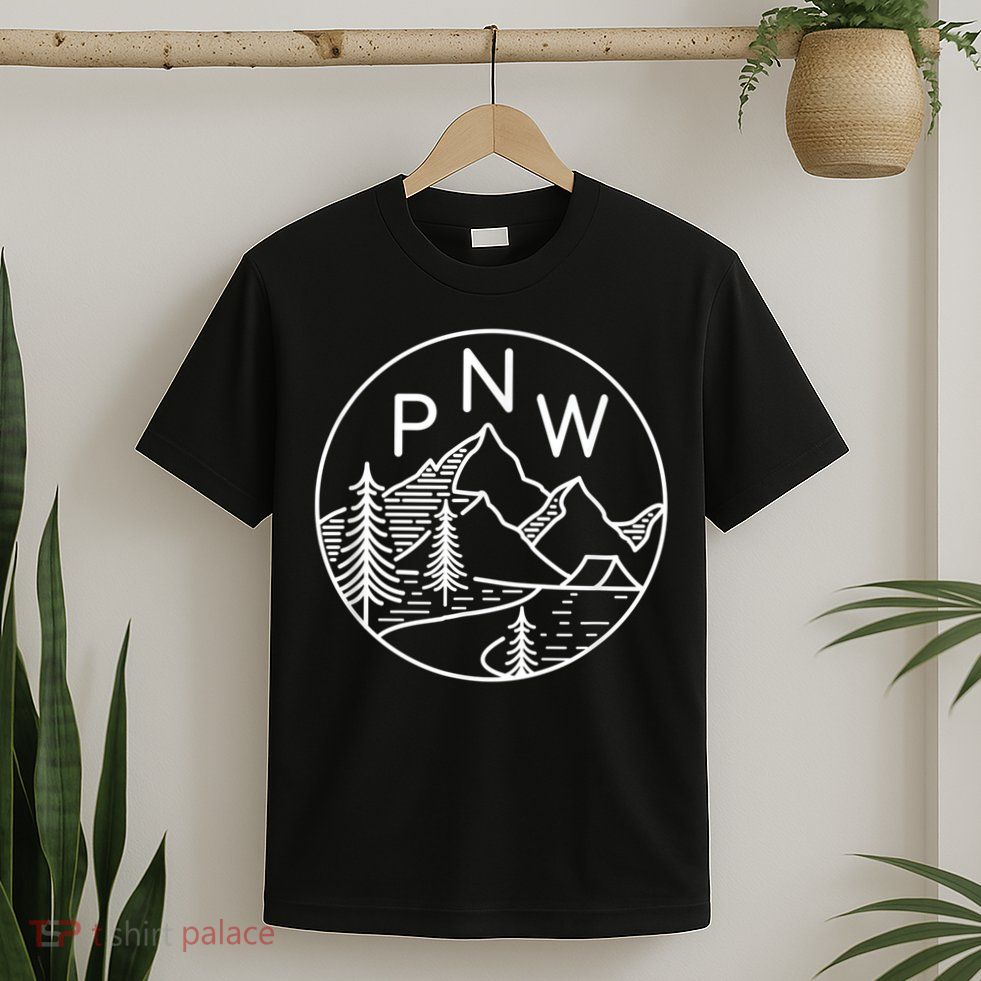 PNW Pacific Northwest Outdoors Trees Mountain T-Shirt