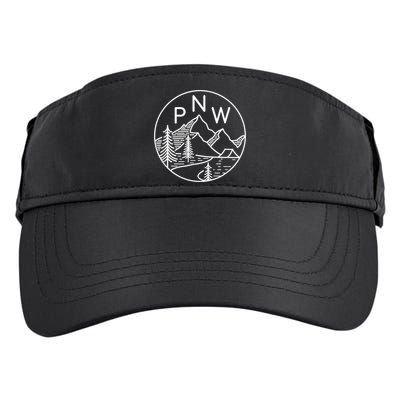 PNW Pacific Northwest Outdoors Trees Mountain Adult Drive Performance Visor
