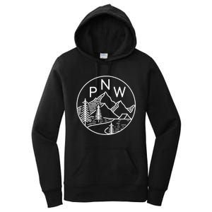 PNW Pacific Northwest Outdoors Trees Mountain Women's Pullover Hoodie