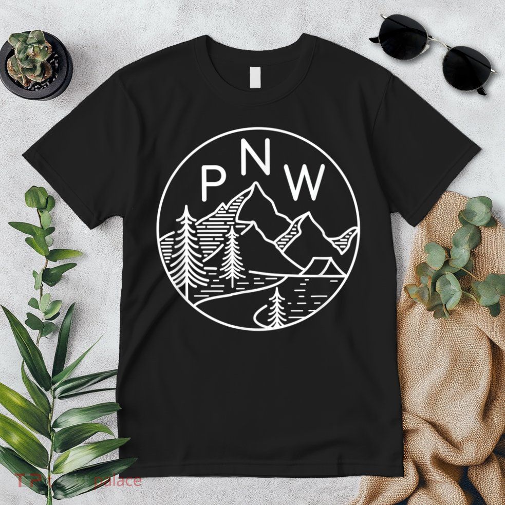 PNW Pacific Northwest Outdoors Trees Mountain Premium T-Shirt