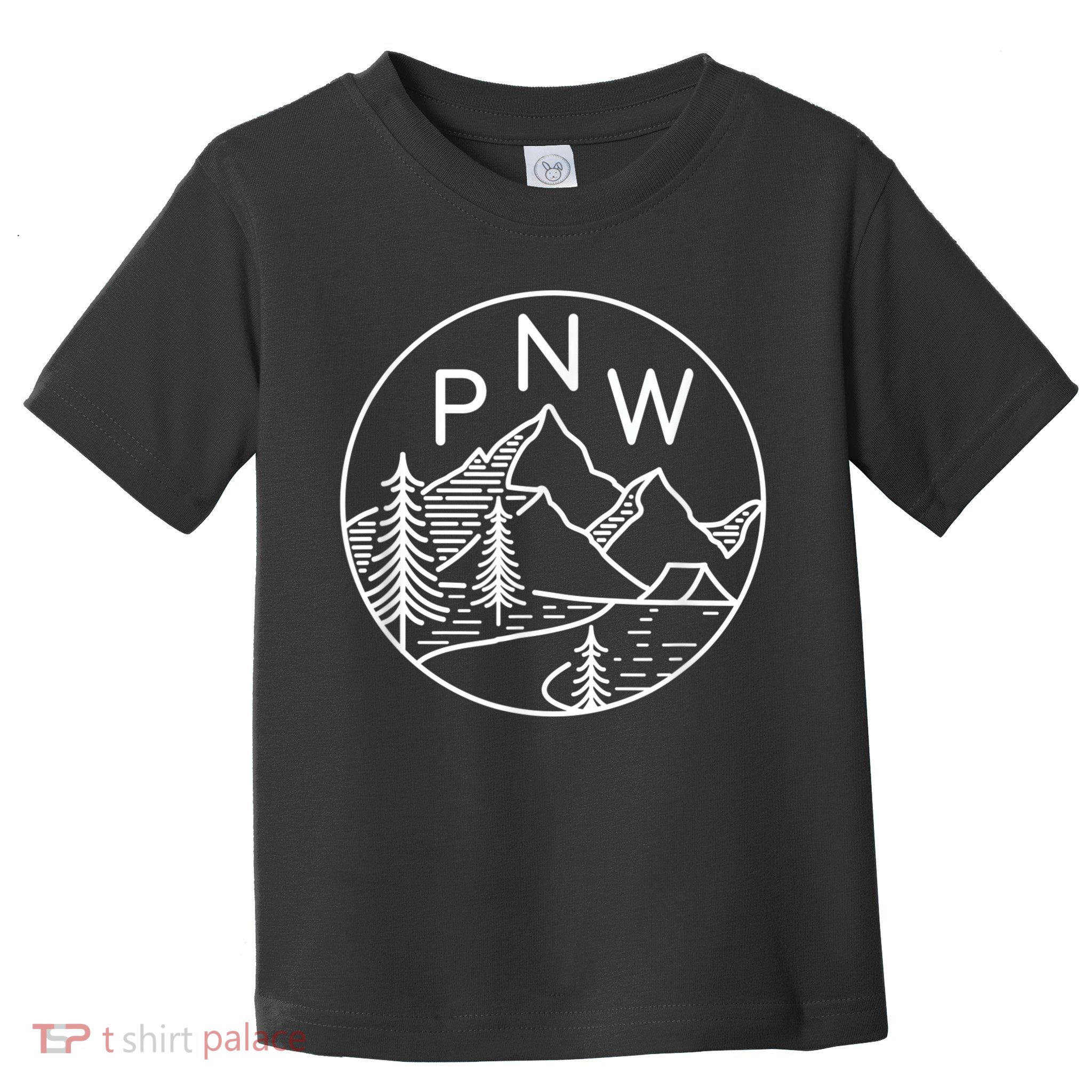 PNW Pacific Northwest Outdoors Trees Mountain Toddler T-Shirt