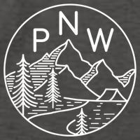 PNW Pacific Northwest Outdoors Trees Mountain Vector Backpack