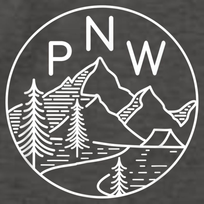 PNW Pacific Northwest Outdoors Trees Mountain Vector Backpack