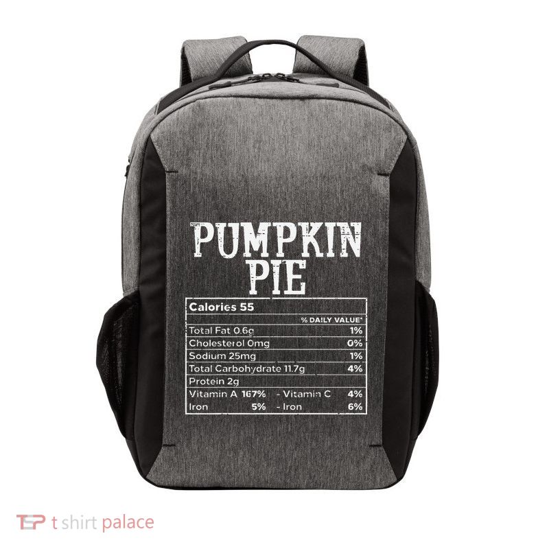 Pumpkin Pie Nutrition Facts Thanksgiving Matching Family Vector Backpack