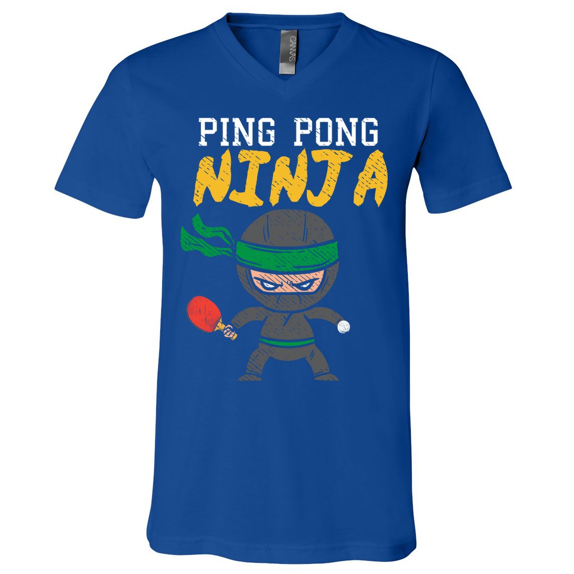 Ping Pong Ninja Table Tennis Gift V-Neck T-Shirt