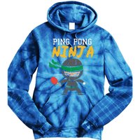 Ping Pong Ninja Table Tennis Gift Tie Dye Hoodie