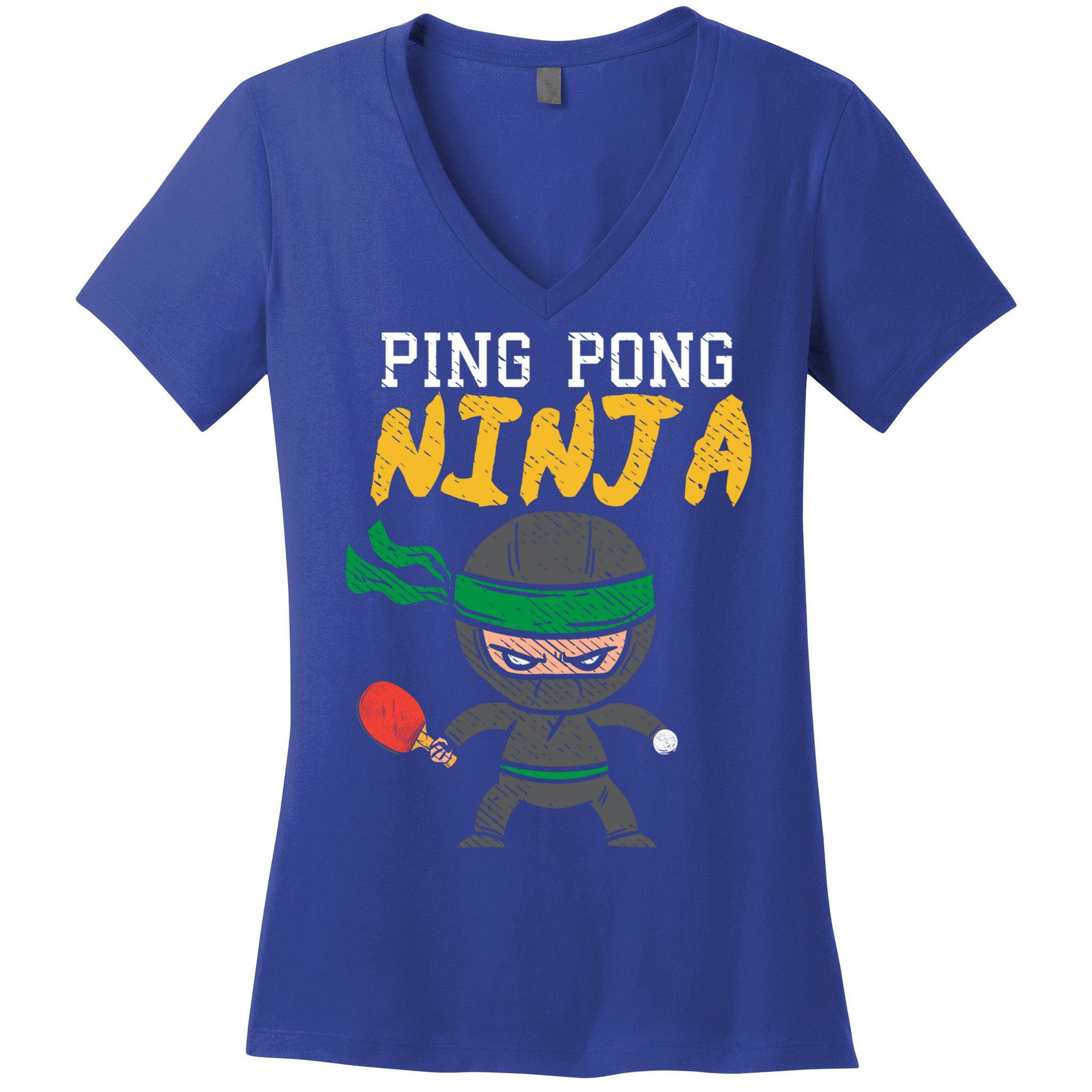 Ping Pong Ninja Table Tennis Gift Women's V-Neck T-Shirt