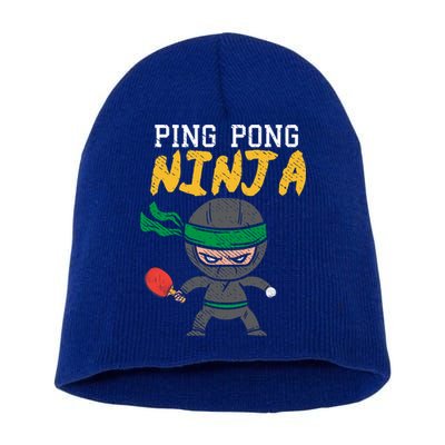 Ping Pong Ninja Table Tennis Gift Short Acrylic Beanie