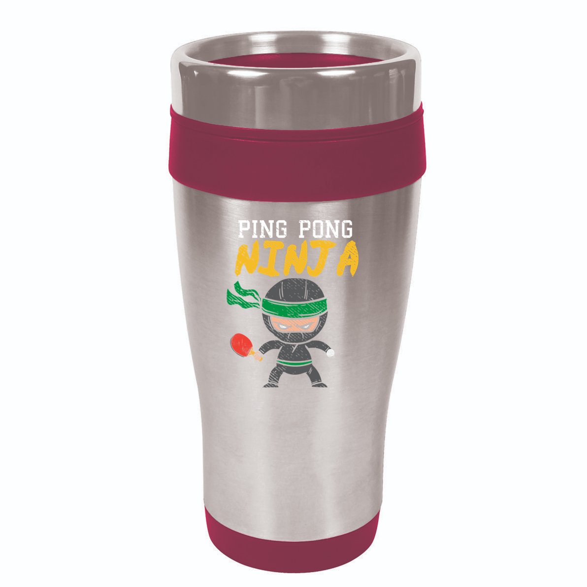 Ping Pong Ninja Table Tennis Gift 16oz Travel Tumbler