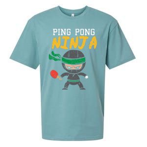 Ping Pong Ninja Table Tennis Gift Sueded Cloud Jersey T-Shirt