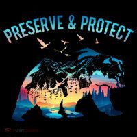Preserve & Protect National Park Nature Forest Bear Wildlife Tall T-Shirt