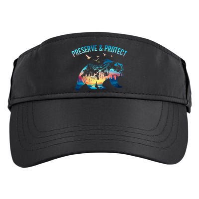 Preserve & Protect National Park Nature Forest Bear Wildlife Adult Drive Performance Visor