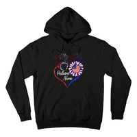 Patriotic Pediatric Nurse 4th Of July USA Flag Sunflower Hoodie