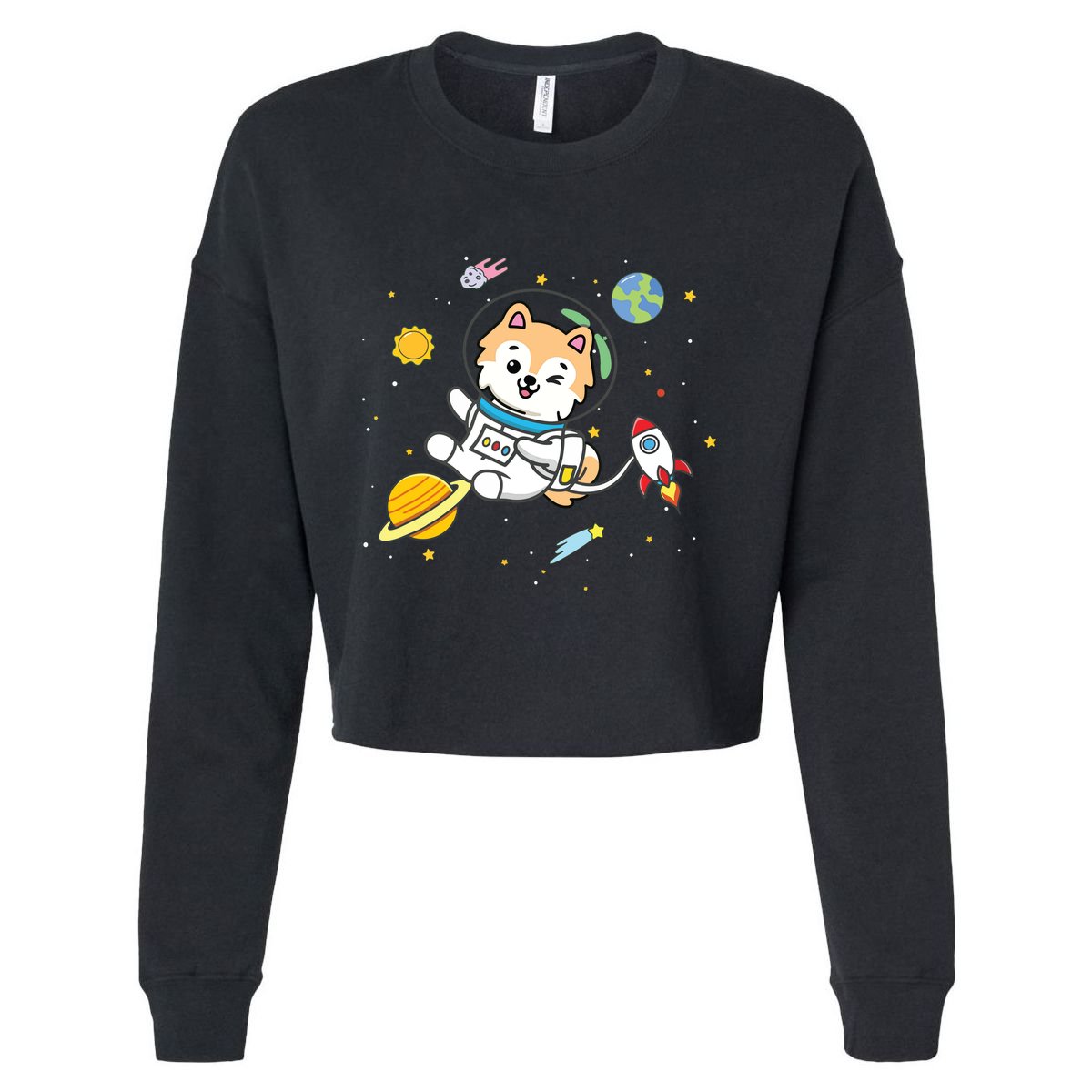 Pomeranian Cropped Pullover Crew