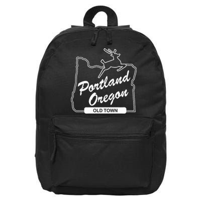Pdx Portland Oregon Sign Old Town Portland Oregon 16 in Basic Backpack