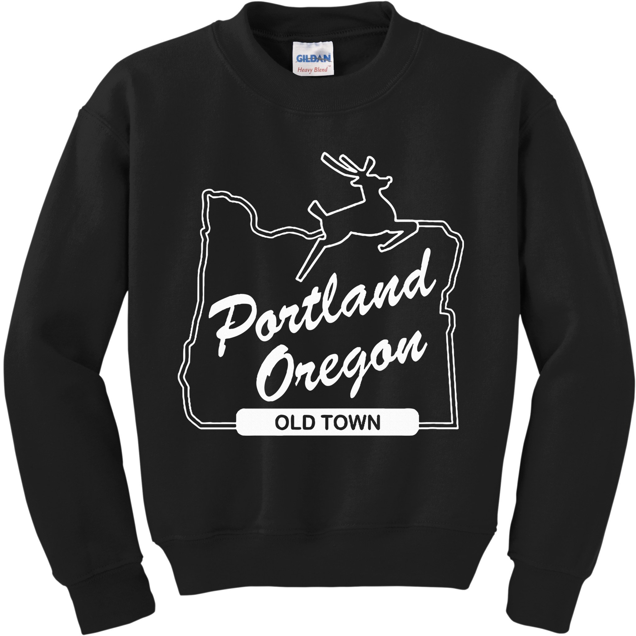 Pdx Portland Oregon Sign Old Town Portland Oregon Kids Sweatshirt