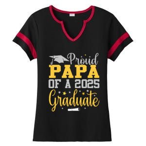 Proud Papa Of A 2025 Graduate Class Senior Graduation Ladies Halftime Notch Neck Tee