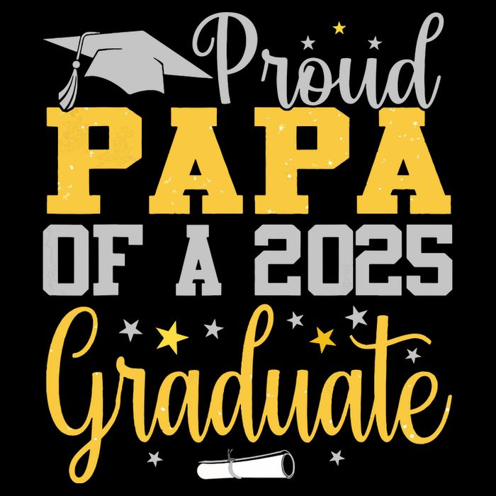 Proud Papa Of A 2025 Graduate Class Senior Graduation City Backpack